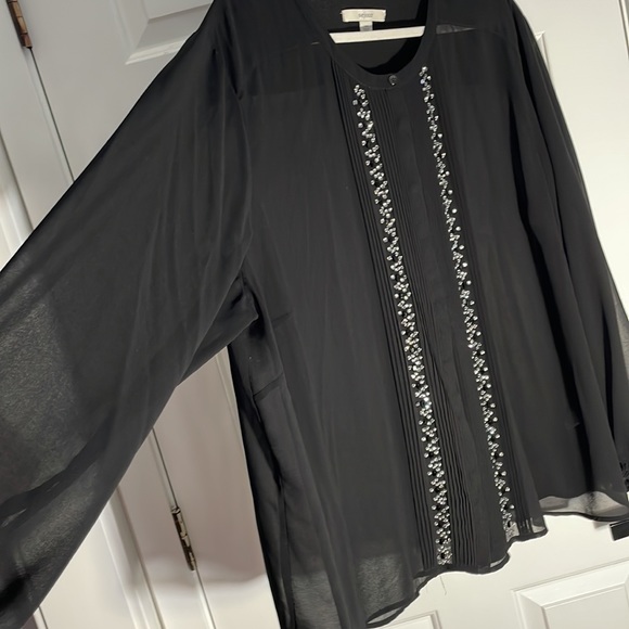 Fancy blouses with crystal handmade decor. 100% polyester - Picture 7 of 11